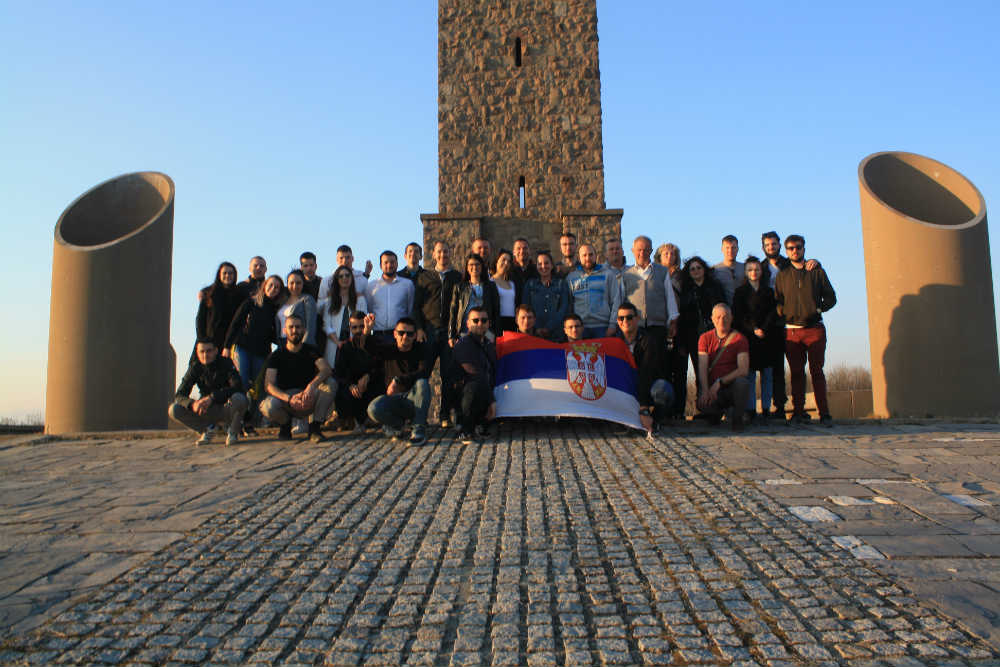 Članovi Centra sa ostalim studentima na Gazimestanu (Foto: Katarina Steljić)