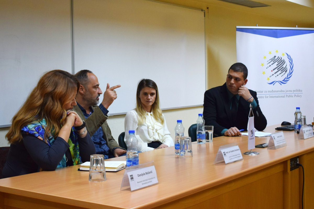 Učesnici panela (sleva nadesno): Danijela Božanić, Vladimir Đurđević, Ivanka Stojnić, i moderator Radomir Jovanović (Foto: PR FPN)